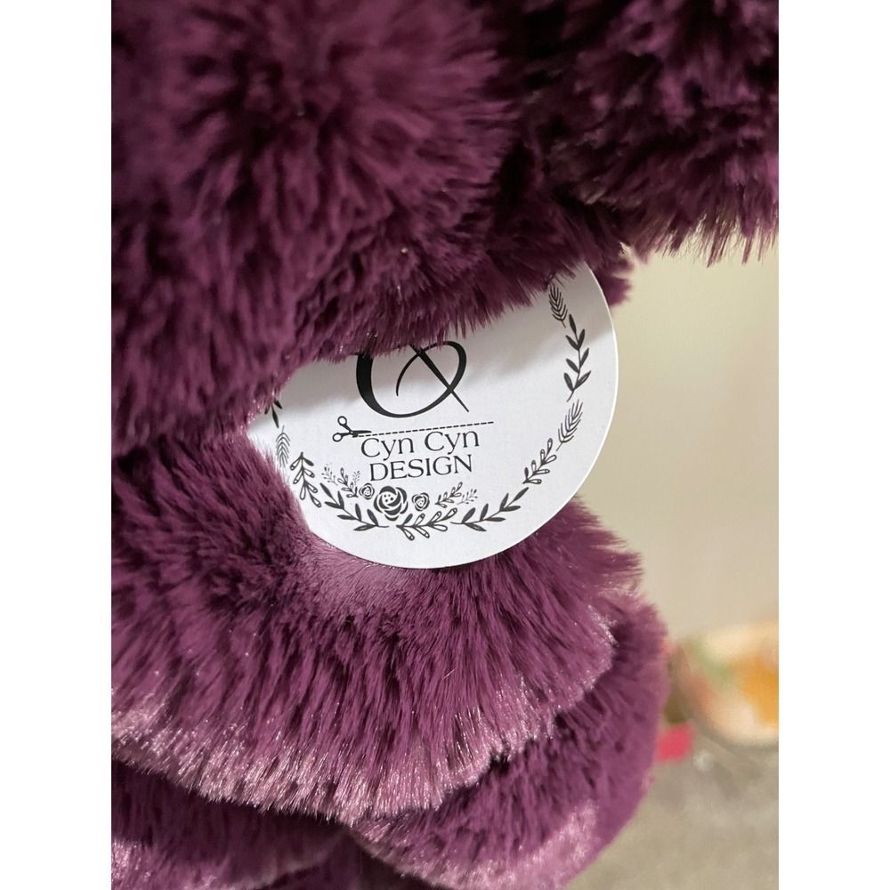 Infinity Scarf Purple New Faux Fur Plush Cozy Loop Cyn Cyn Design NWT - Picture 4 of 4